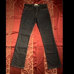 Long Perfect Bootcut Denim Dark Wash Jeans